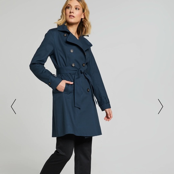 JACQUI-E Black Label Ashley Navy Trench - Picture 3 of 11